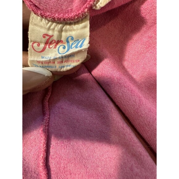 Vintage 1960s Jer Sea Swim Cover Up Women's Sleeveless Terry Collar pink 12/13 - Picture 4 of 11